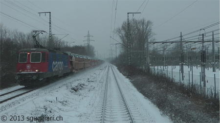 Vista dalla cabina - SBB Re 421 (Germania)